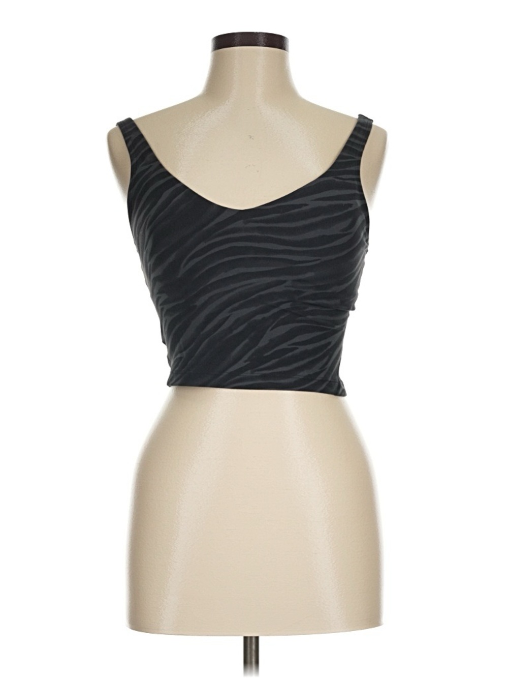 lululemon athletica Black Zebra-Print Cropped Tank